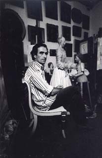 franco fedeli amnogst his mannequins